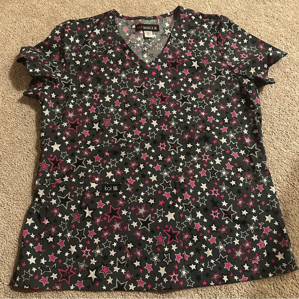 Koi Scrub Top